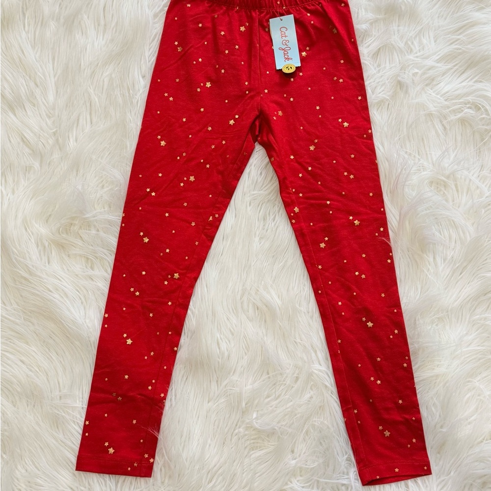 Red Star Pattern Leggings